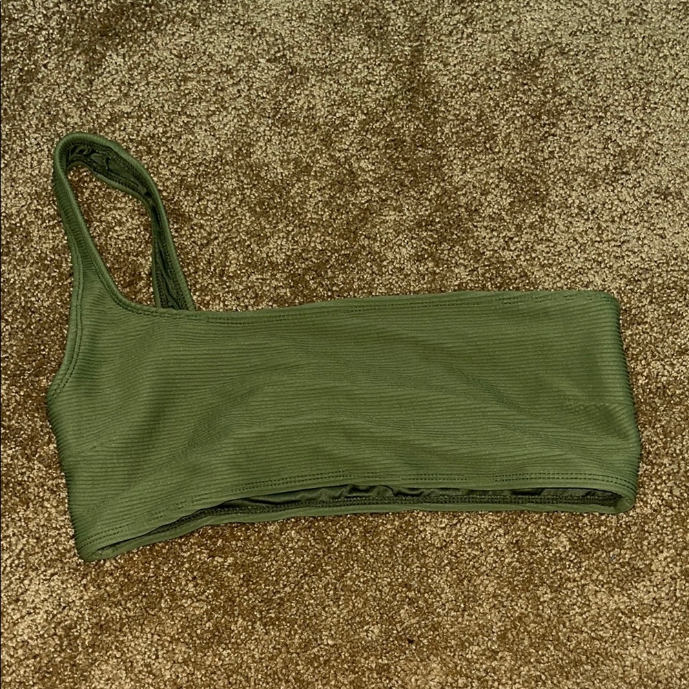 Garage Olive Green Bikini Top